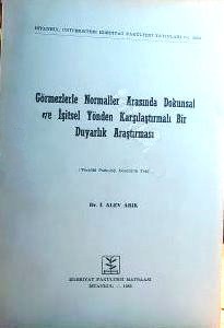 Görmezlerle%20Normaller%20Arasında%20Dokunsal%20ve%20İşitsel%20Yönden%20Karşılaştırmalı%20Bir%20Duyarlık%20Araştırması