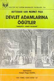 Kültür ve Turizm Bakanlığı Yayınları, Devlet Adamlarına Ögütler, Defterdar Sarı Mehmed Paşa