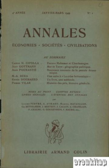 Armand Colin, Annales : Economies - Societes - Civilisations 1 - 8 Cilt TK. 1947 - 1954 kadar, Kolektif