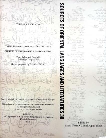 The Department of Near Eastern Languages & Civilizations Harvard University, Sheikhs of The Istanbul Chapter Houses : İstanbul Hankahları Meşayihi, Tabibzade Derviş Mehmed Şükri İbn İsmail