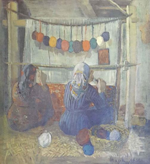 Kültür ve Turizm Bakanlığı Yayınları, Halı Dokurken, Malik Aksel ( 1903 - 1987 )