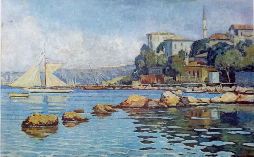 Kültür ve Turizm Bakanlığı Yayınları, Peyzaj, Halil Paşa ( 1856 - 1940 ) 50x70 cm.