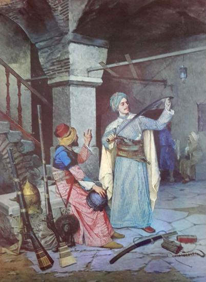 Kültür ve Turizm Bakanlığı Yayınları, Silah Taciri, Osman Hamdi ( 1842 - 1910 ) 50x70 cm.