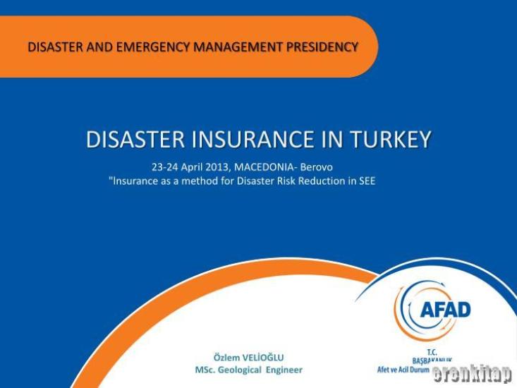 AFAD, Disaster and Emercency Management Presidency 2013 - 2017 Strategic Plan, Fuat Oktay