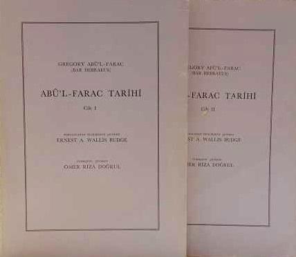 Türk Tarih Kurumu, Abû’l - Farac Tarihi. Cilt 1-2 Takım, Gregory Abu’l Farac