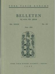 Türk Tarih Kurumu, Belleten : Sayı : 130-Yıl : 1969 Nisan : Cilt : 33, Kolektif