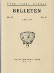 Türk Tarih Kurumu, Belleten : Sayı : 025-Yıl 1943 II. Kânun : Cilt : 7, Kolektif