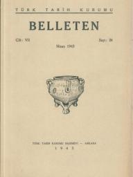 Türk Tarih Kurumu, Belleten : Sayı : 026-Yıl 1943 Nisan : Cilt : 7, Kolektif