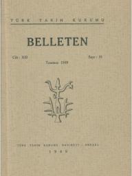 Türk Tarih Kurumu, Belleten : Sayı : 051-Yıl : 1949 Temmuz : Cilt : 13, Kolektif