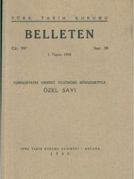 Türk Tarih Kurumu, Belleten : Sayı : 028-Yıl 1943 I. Teşrin : Cilt : 7( 2 ), Kolektif