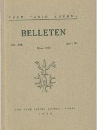 Türk Tarih Kurumu, Belleten : Sayı : 050-Yıl : 1949 Nisan : Cilt : 13, Kolektif