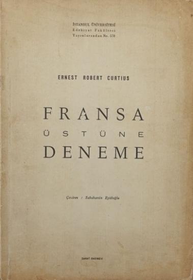 İstanbul Üniversitesi Yayınları, Fransa Üstüne Deneme, Ernest Robert Curtius