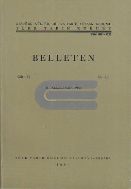 Türk Tarih Kurumu, Belleten : Sayı : 005, 006-Yıl : 1938 : Cilt : II, Kolektif