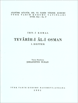 Türk Tarih Kurumu, Tevârih-i Âl-i Osman I, Şerafettin Turan