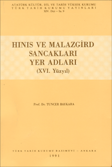 Türk Tarih Kurumu, Hınıs ve Malazgirt Sancakları Yer Adları (XVI. Yüzyıl), Tuncer Baykara