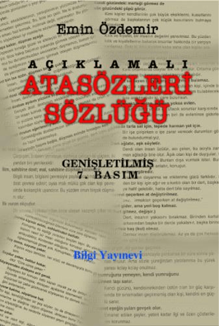 Bilgi Yayınevi, Açıklamalı Atasözleri Sözlüğü, Emin Özdemir