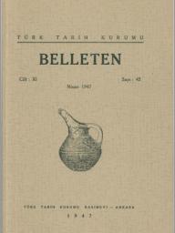 Türk Tarih Kurumu, Belleten : Sayı : 042-Yıl 1947 Ekim : Cilt : 11, Kolektif