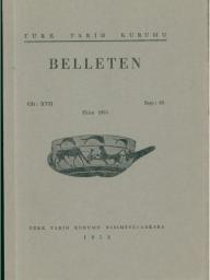 Türk Tarih Kurumu, Belleten : Sayı : 068-Yıl : 1953 Ekim : Cilt : 17, Kolektif