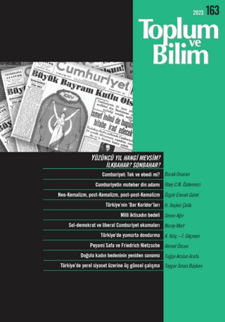 Toplum ve Bilim Dergisi Sayı: 163, Kolektif, İletişim Yayınevi